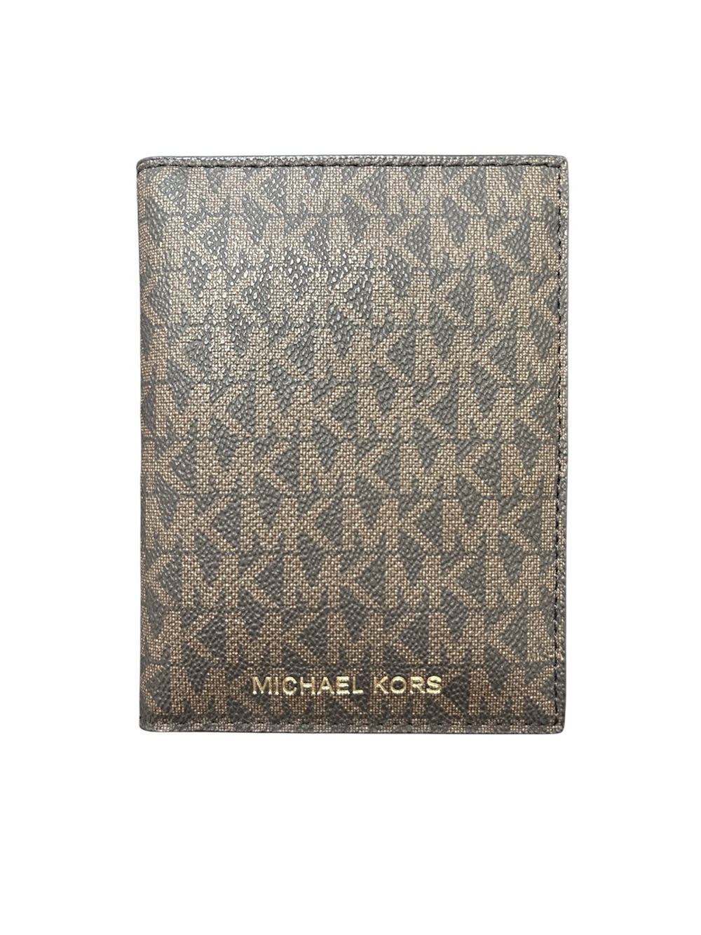Michael Kors Brown MK Signature Passport and Card Holder NWOT